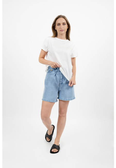 Montana  - Denim Shorts-Sky