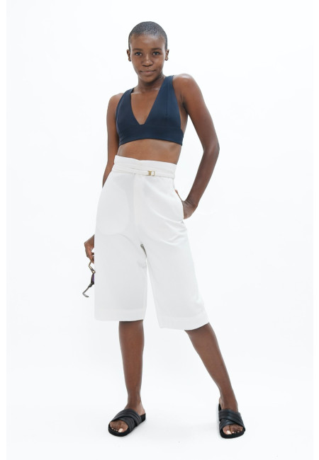 Florence  - Knee Pants - White Dove
