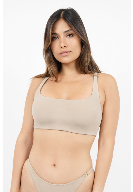Crete - Cross Back Bikini Top - Sand