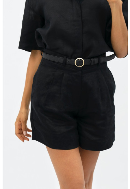 French Riviera  - Mom Shorts - Licorice